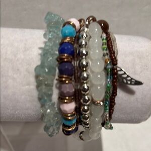Multicolor Beaded Bracelet Stack